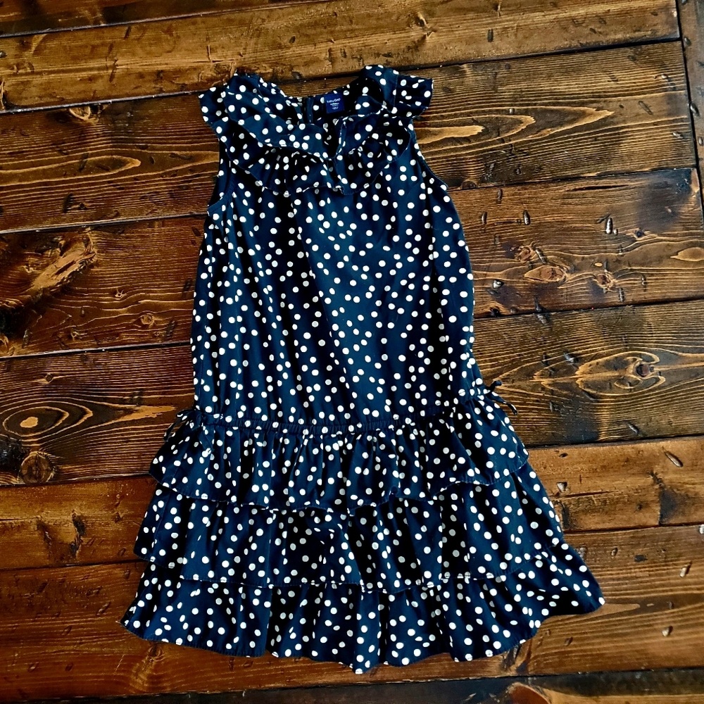 GAP Black & White Polka Dot Ruffle Dress, …